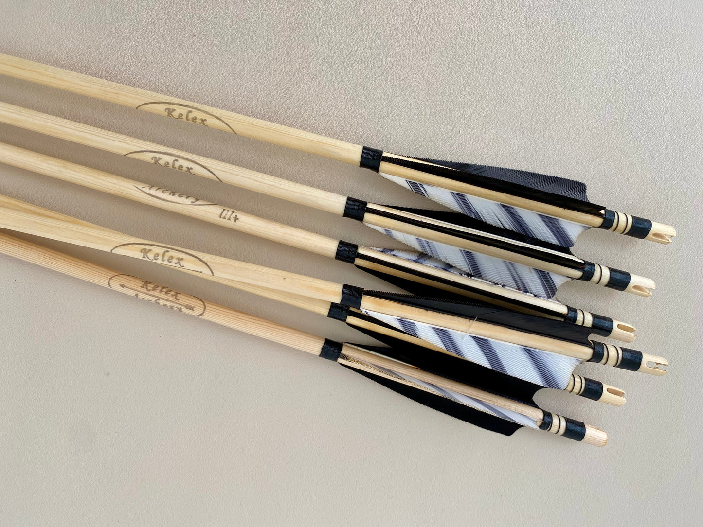 Traditional Wooden Arrows - Self Nock (half dozen)