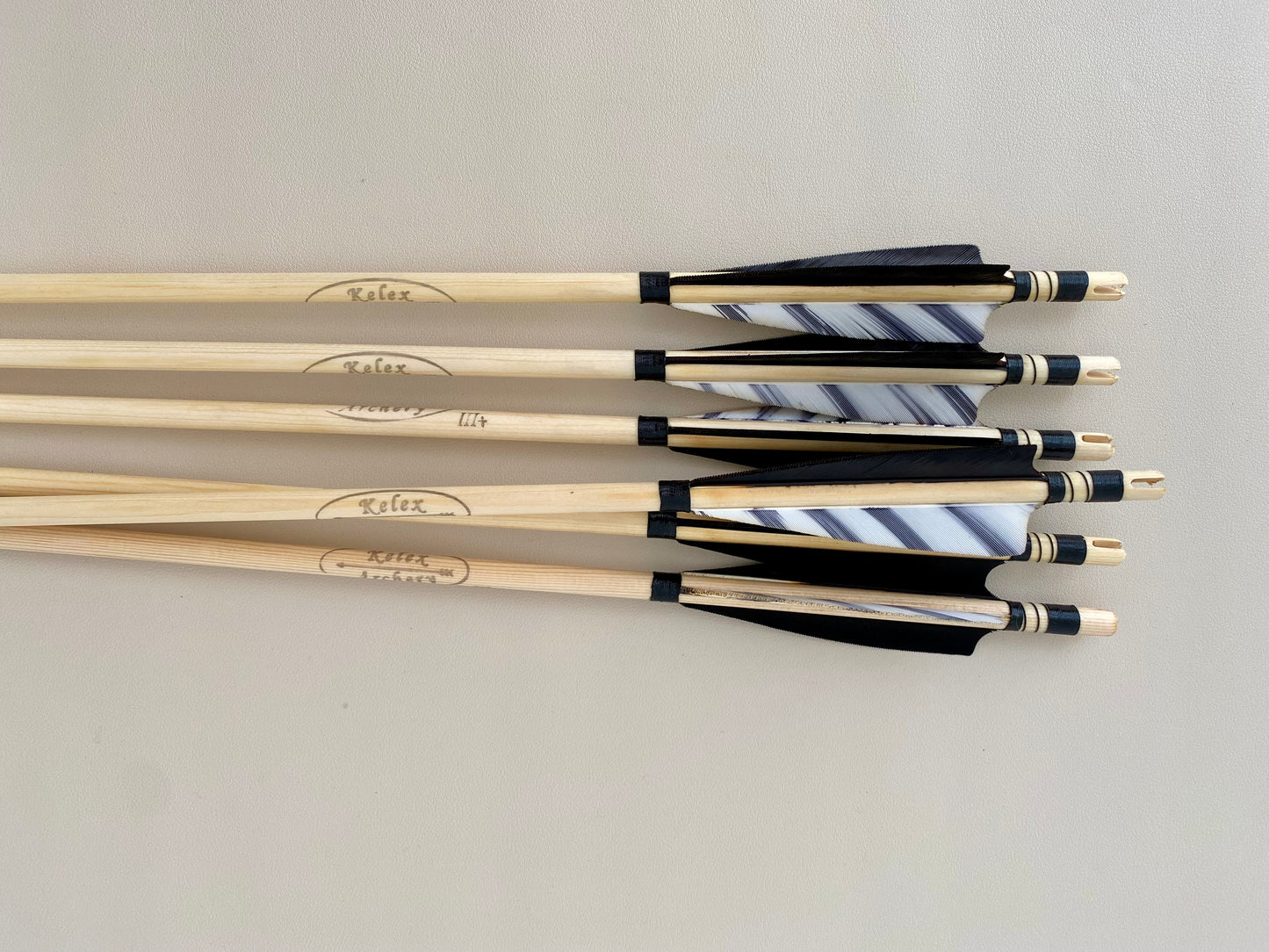 Traditional Wooden Arrows - Self Nock (half dozen)