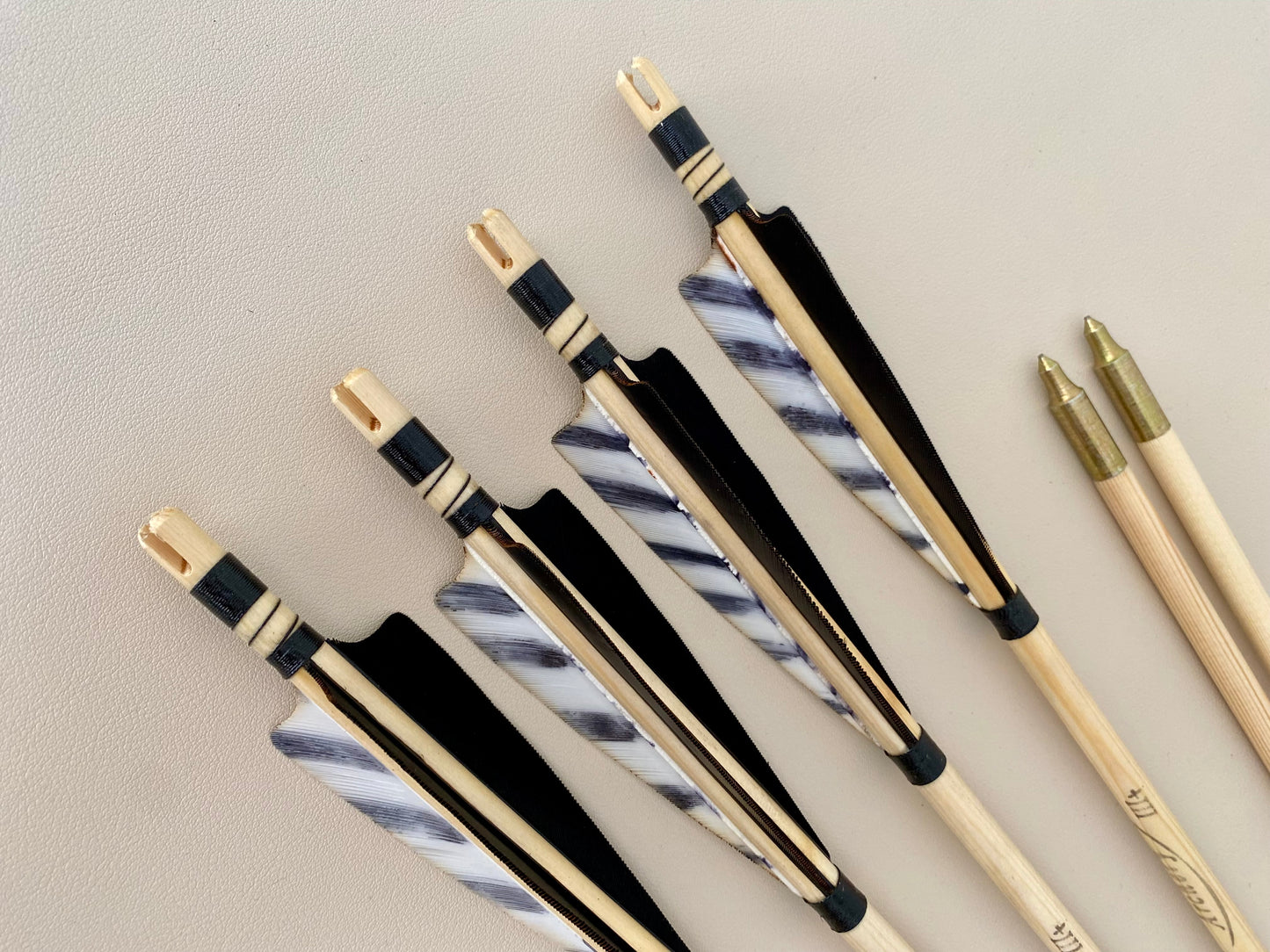 Traditional Wooden Arrows - Self Nock (half dozen)