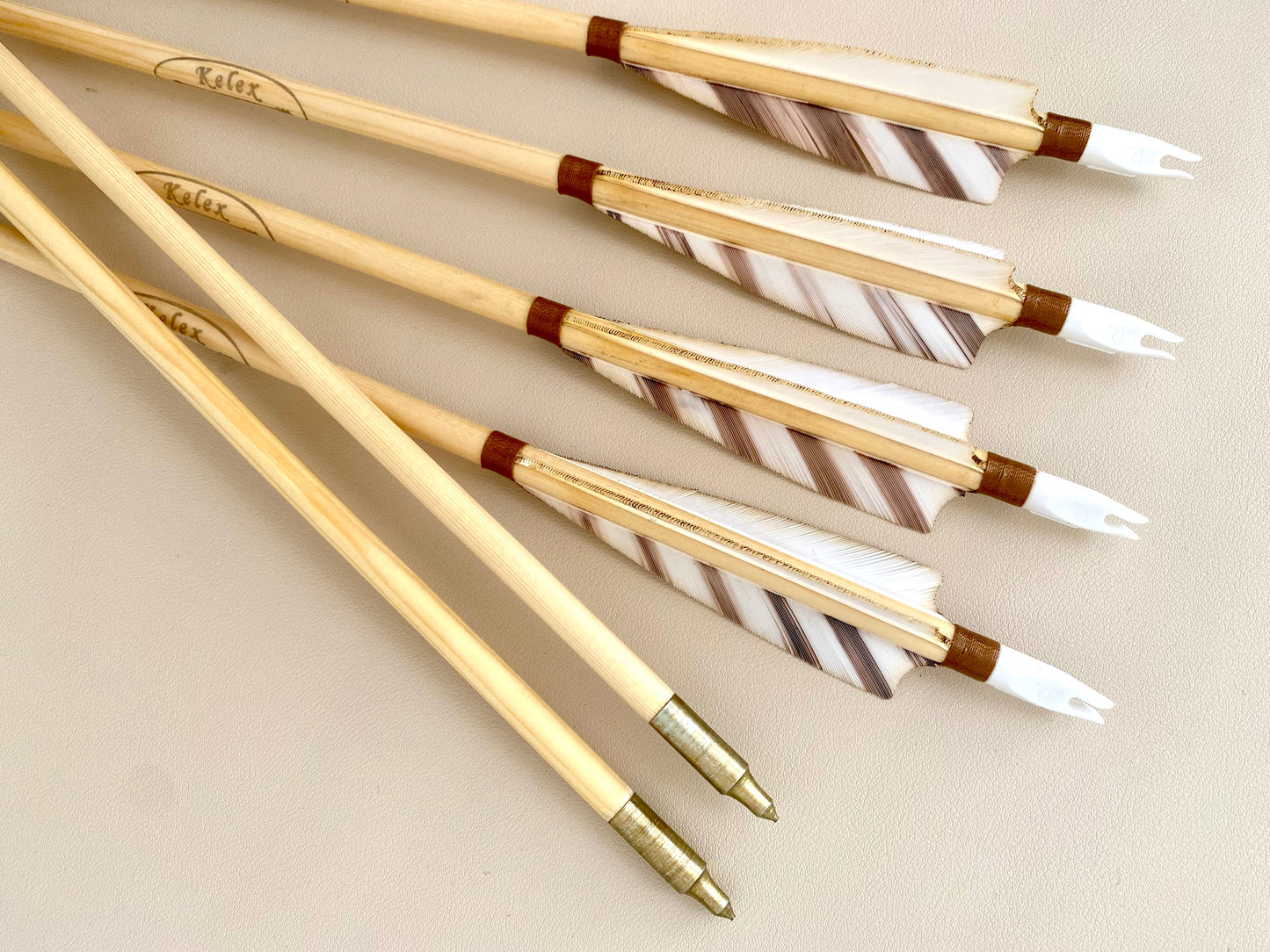 Premium Wooden Arrows - Self Nock (half dozen)