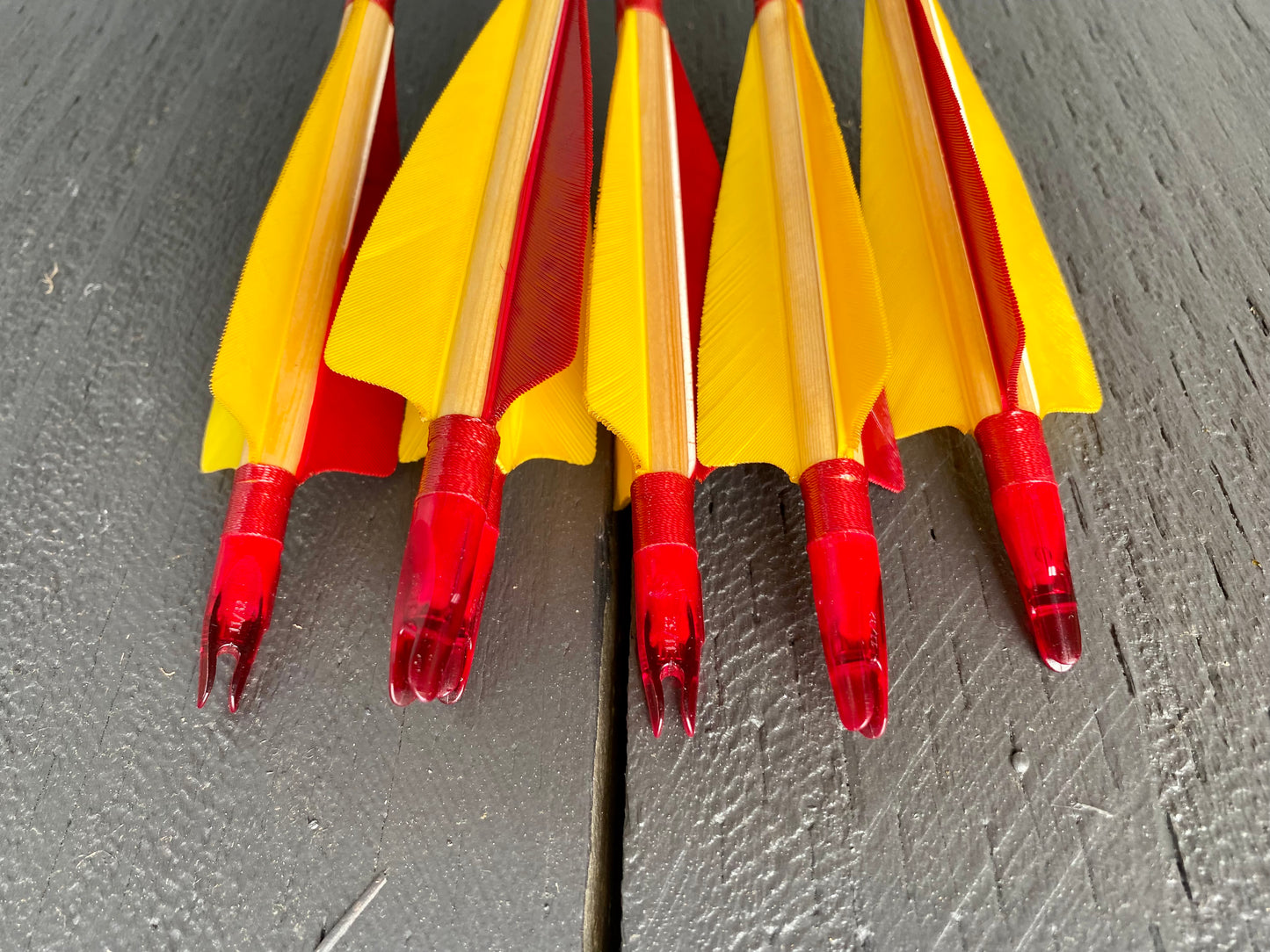 Standard Wooden Arrows - Plastic Nock (half dozen)