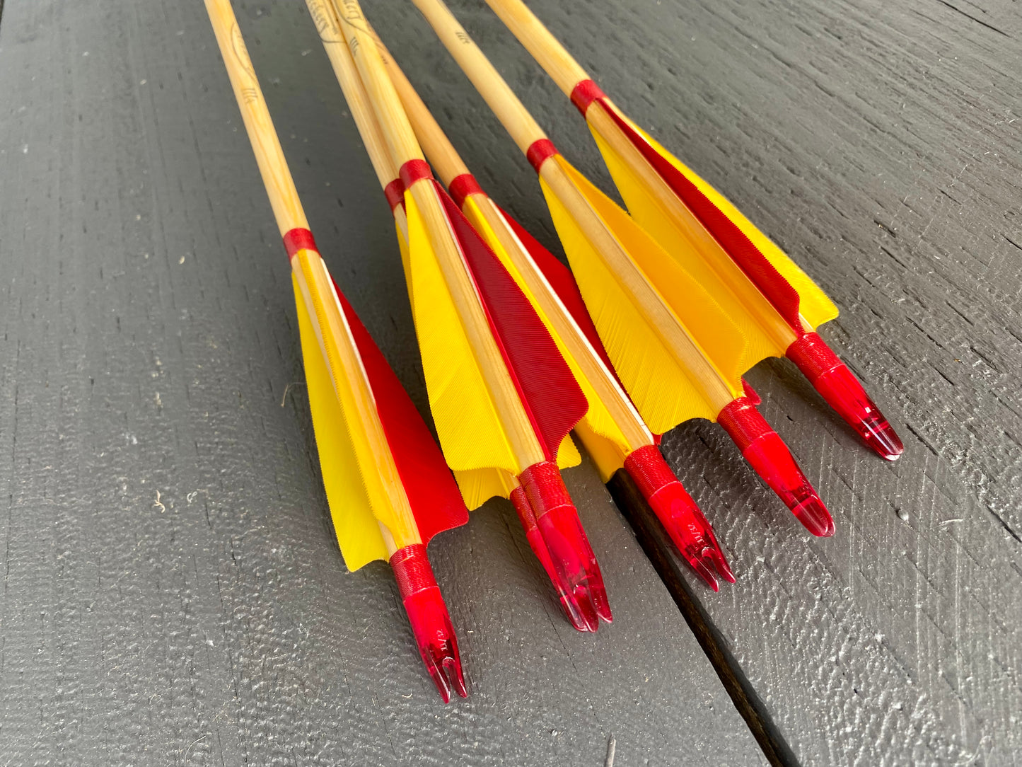 Standard Wooden Arrows - Plastic Nock (half dozen)