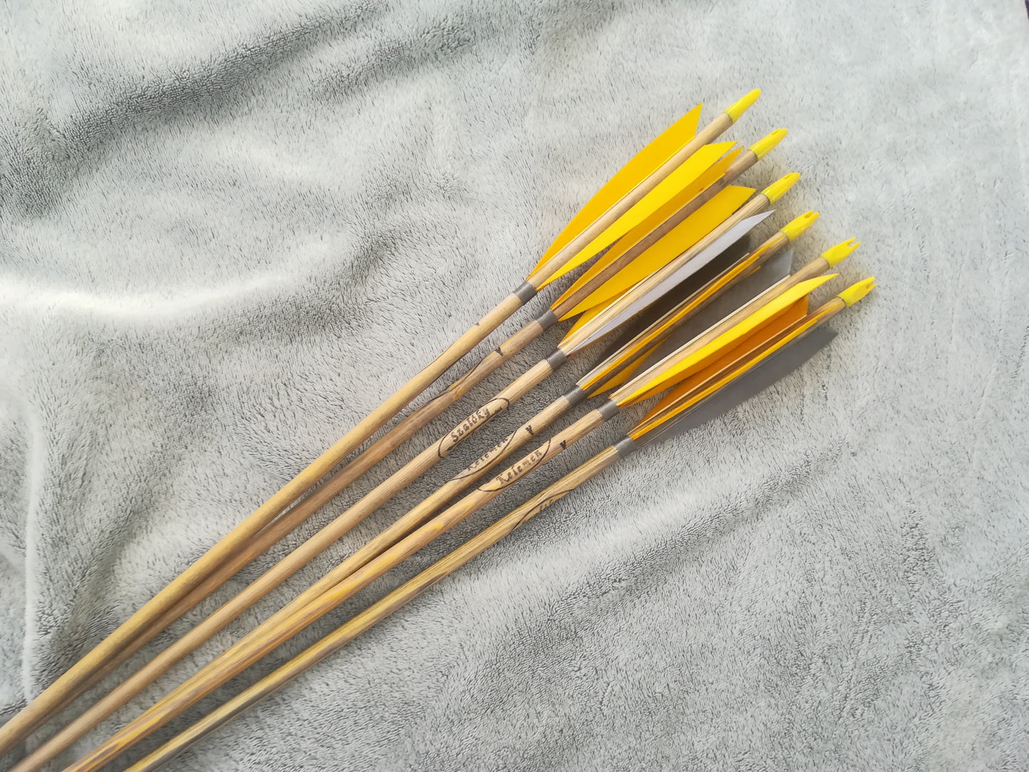 Traditional Wooden Arrows Archery Equipment