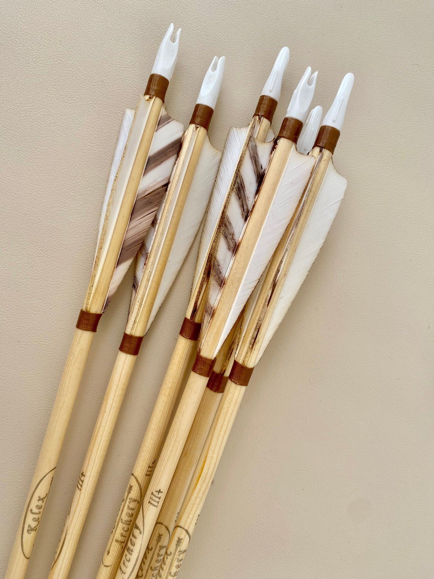 Premium Wooden Arrows - Self Nock (half dozen)