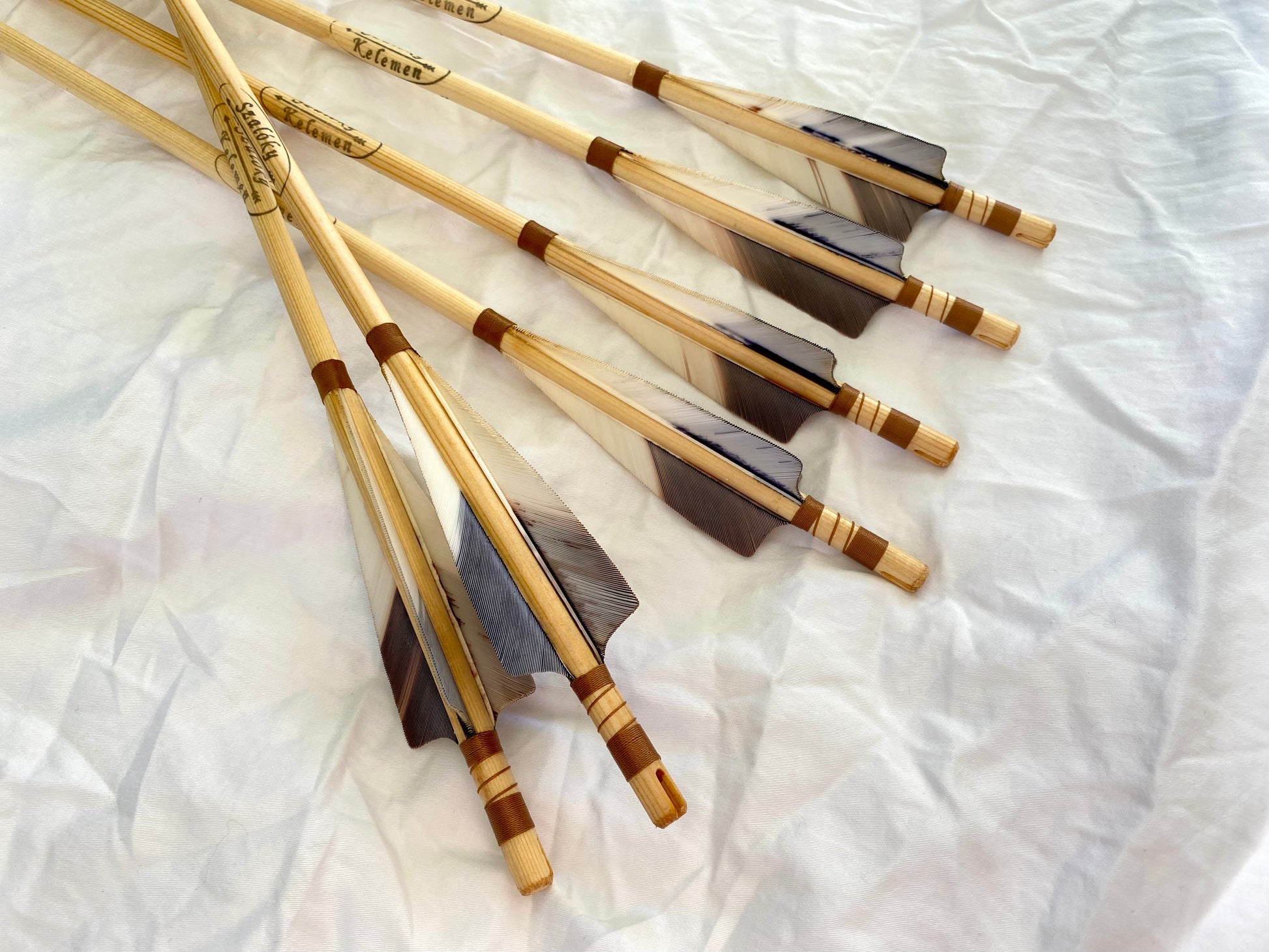 Traditional Wooden Arrows Self Nock (half dozen) Kelemen's Archery