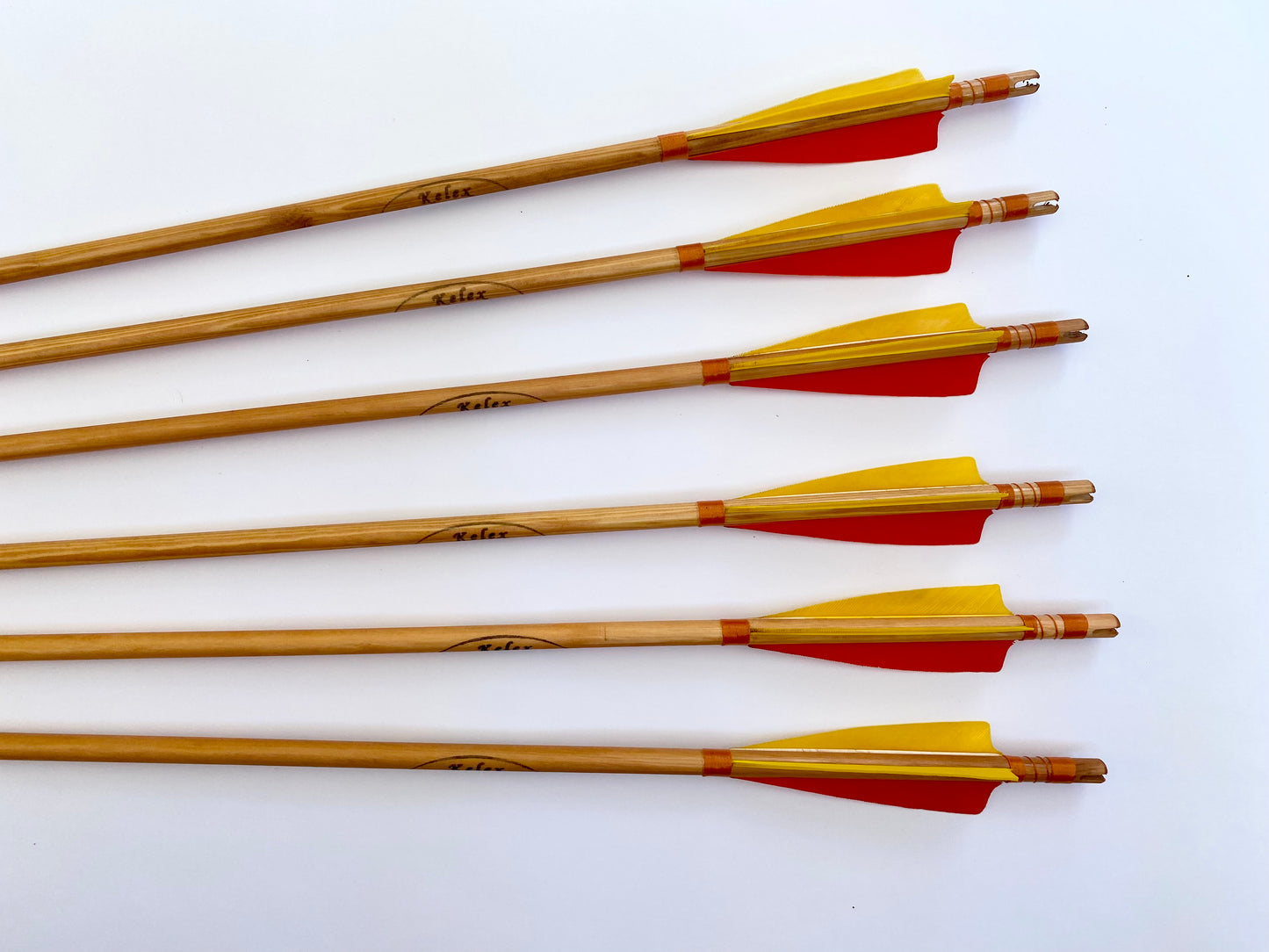 Traditional Wooden Arrows- Self Nock (half dozen)
