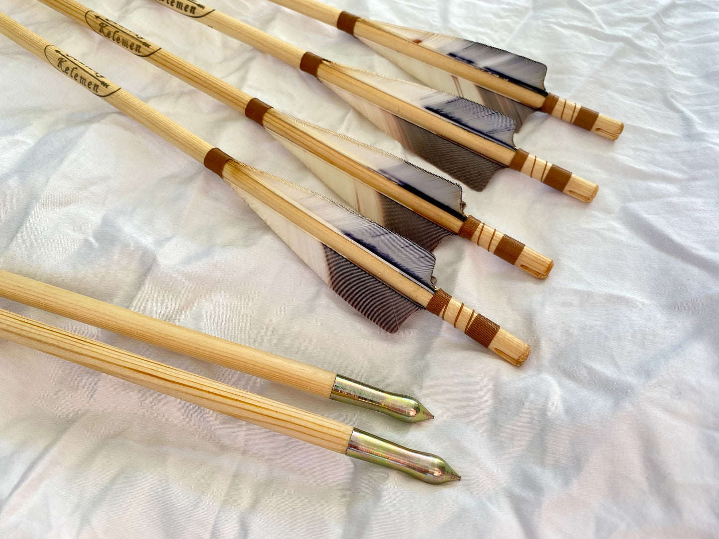 Traditional Wooden Arrows Self Nock (half dozen) Kelemen's Archery
