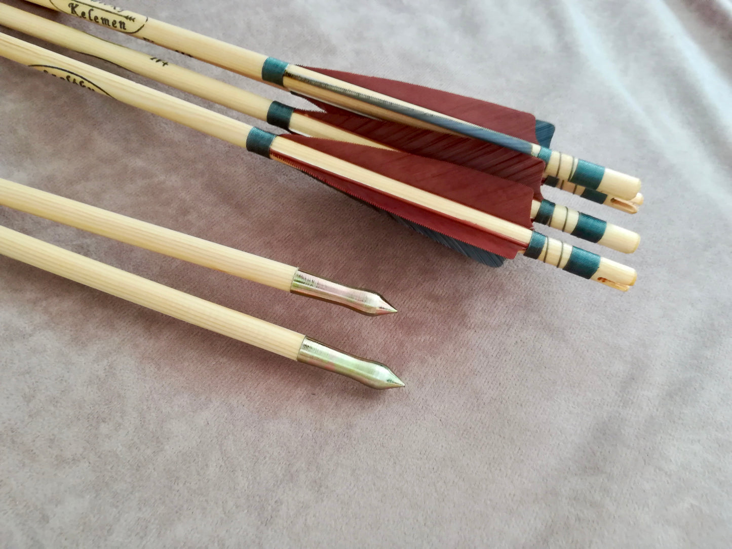 Traditional Wooden Arrows - Self Nock (half dozen)