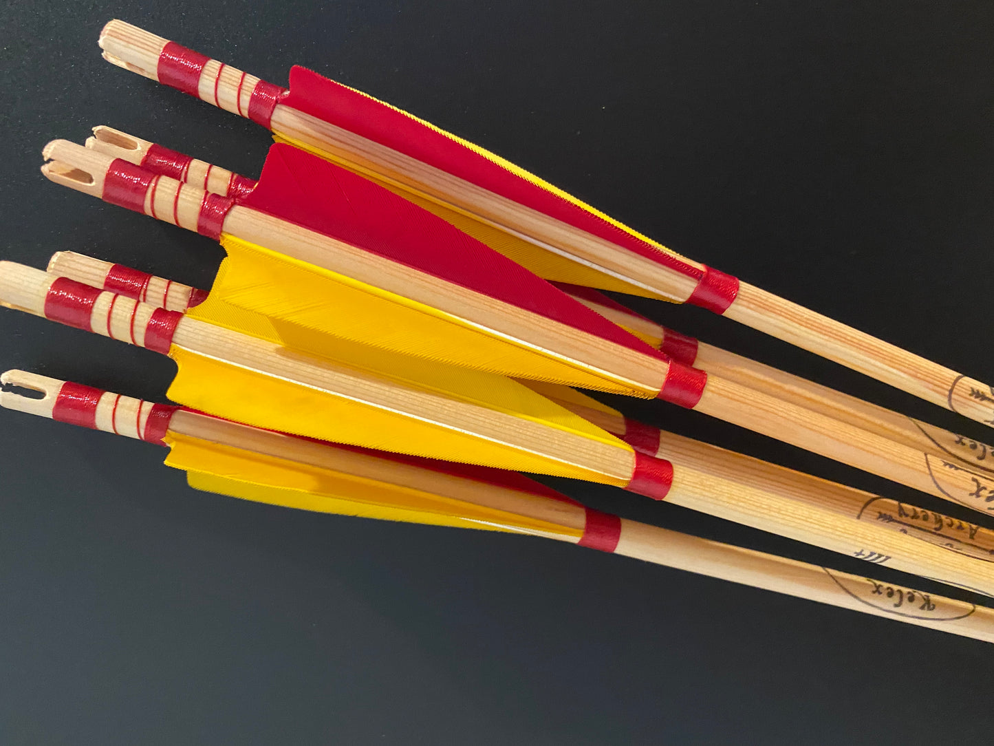 Traditional Wooden Arrows - Self Nock (half dozen)