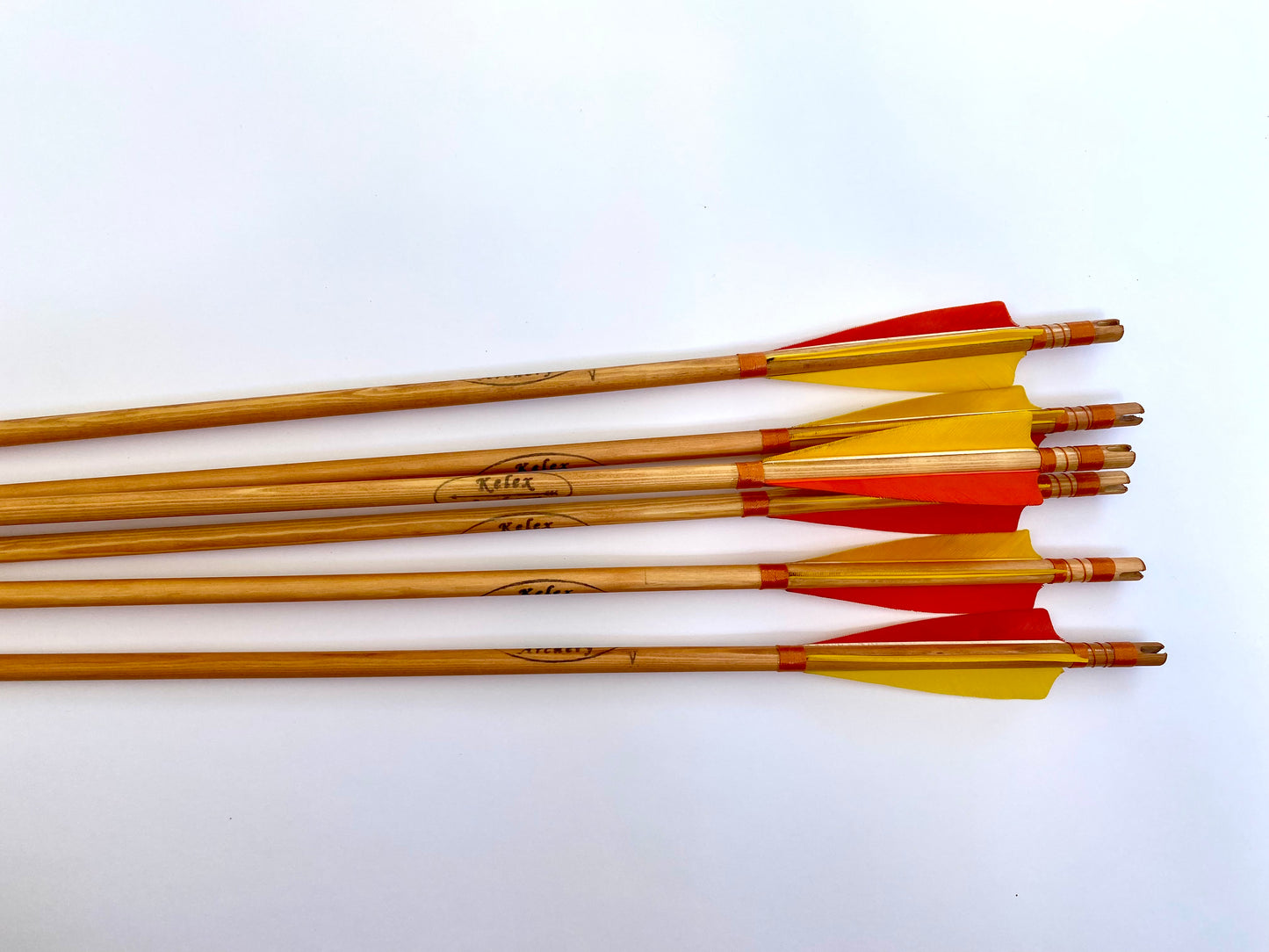 Traditional Wooden Arrows- Self Nock (half dozen)