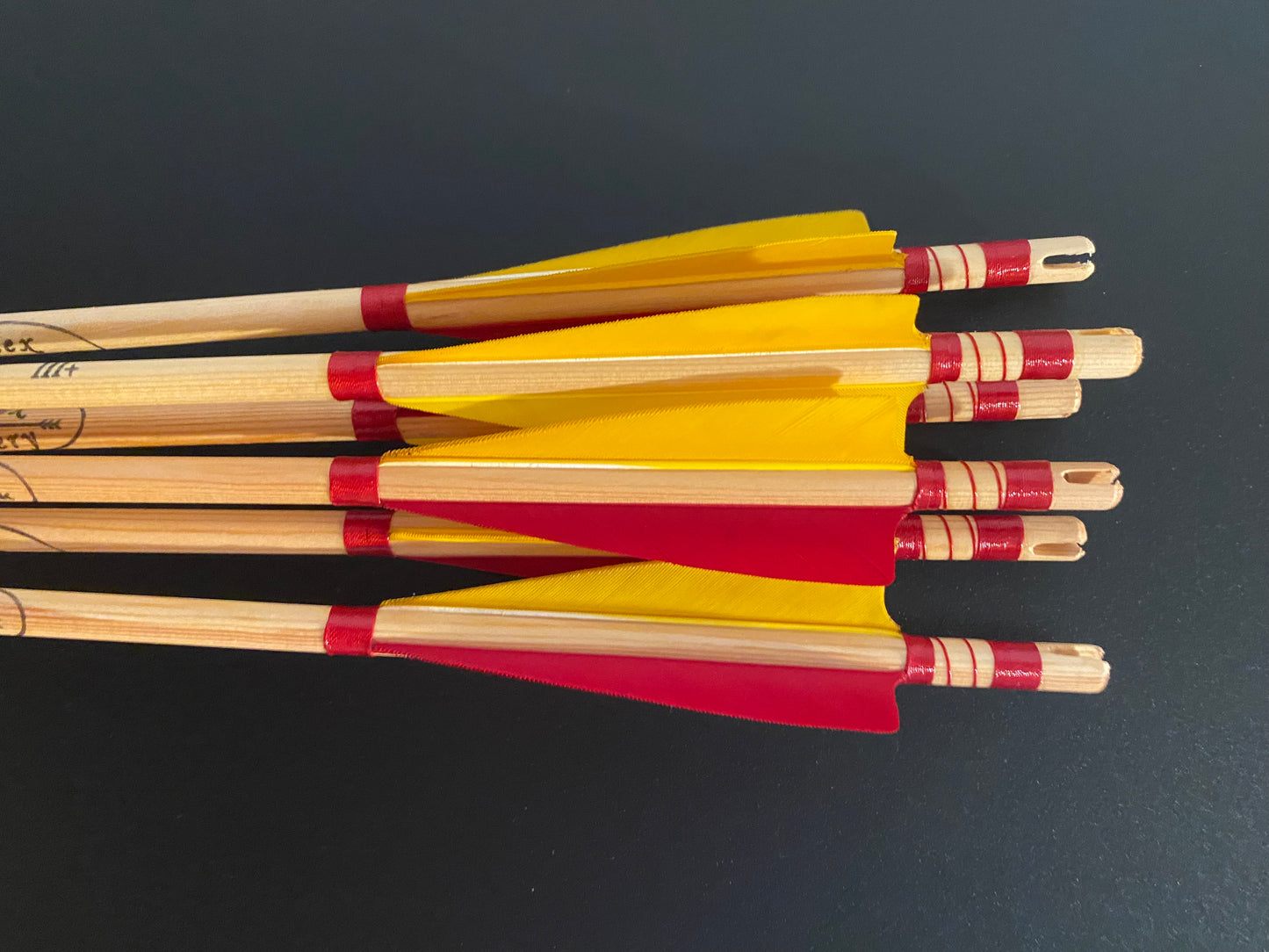Traditional Wooden Arrows - Self Nock (half dozen)