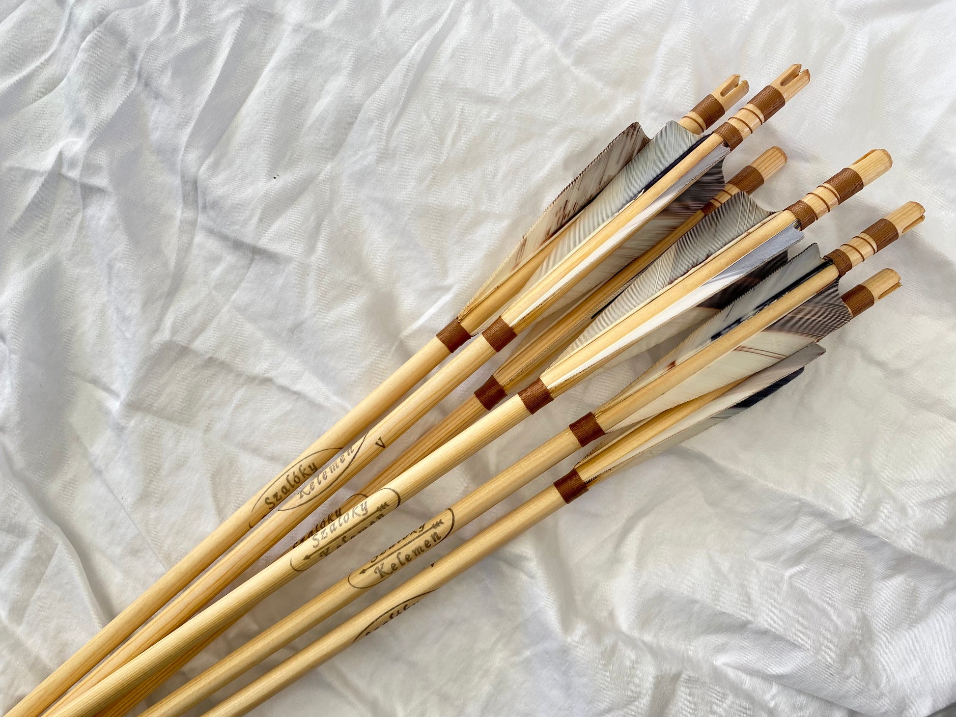Traditional Wooden Arrows Self Nock (half dozen) Kelemen's Archery