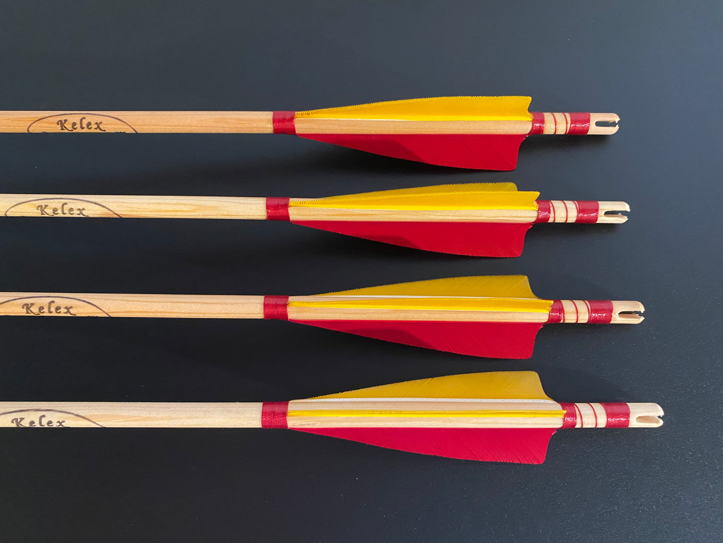 Traditional Wooden Arrows - Self Nock (half dozen)